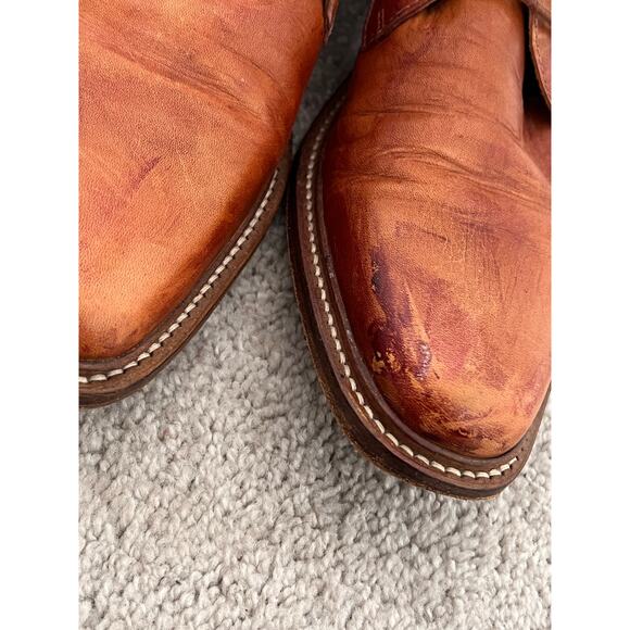 Taft Leather Lace-Up Block Heel Ankle Chukka Work Boots Brown Men's Size EU 42 - Picture 6 of 10